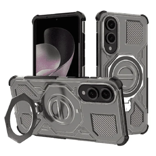 Samsung Galaxy S25 Edge - Carbon Shield PRO - Techsuit - Füstfekete tok - 1