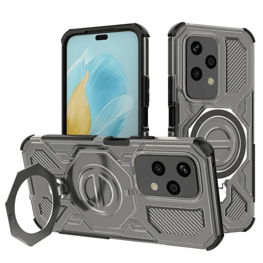 Techsuit - Carbon Shield PRO - Honor 200 Lite - Füst Fekete (telefontokhoz) tok - 1