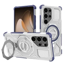  Samsung Galaxy S25 Ultra Techsuit Carbon Shield PRO tok - Kék Átlátszó