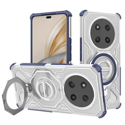 Honor Magic7 Lite / X9c - Techsuit - Carbon Shield PRO - Kék Átlátszó. tok - 1