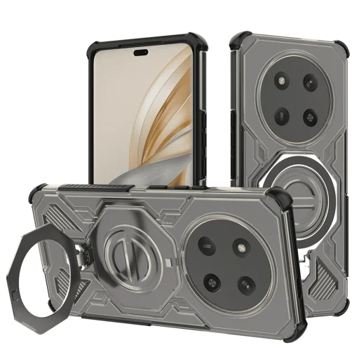 Honor Magic7 Lite / X9c - Techsuit - Carbon Shield PRO - Füstfekete tok - 1