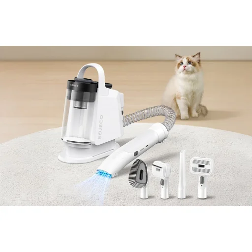 Rojeco 4 az 1-ben multifunkcionális kisállat szőrvágó (fehér) - 2