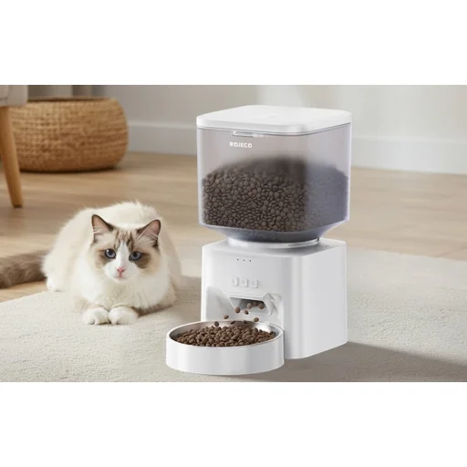 Rojeco 4.5L Automata kisállat etető WiFi verzió fehér - 3