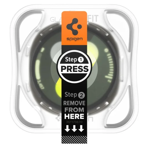 Galaxy Watch 8 (44 mm) Edzett üveg Spigen Glas.TR "ez-fit" 2db-os csomag átlátszó üvegfólia - 3