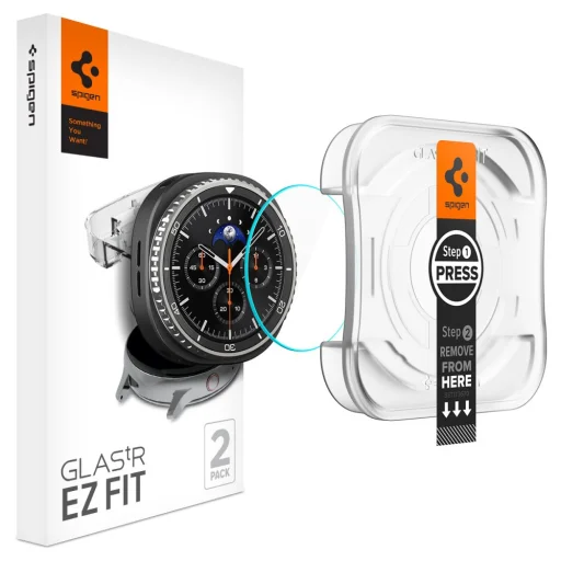 Spigen Glas.tr "ez-fit" 2-pack Galaxy Watch 8 Classic (46 mm) átlátszó üvegfólia - 1
