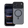  iPhone 17 Pro Max fekete FULL MATTE MAG COVER tok, kompatibilis MagSafe-nel, teljes gyűrűvel thumbnail