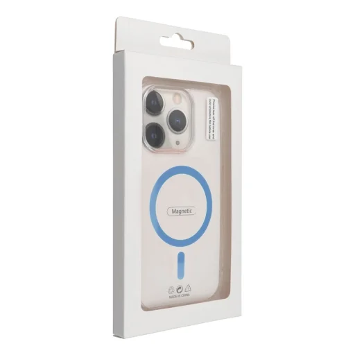 Drop Glue Színes Gyűrűs Mag Tok kompatibilis MagSafe-fel IPHONE 12 PRO MAX világoskék - 4