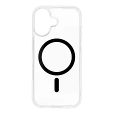  iPhone 17 Fekete Színes Gyűrűs Drop Glue Mag Tok MagSafe-kompatibilis