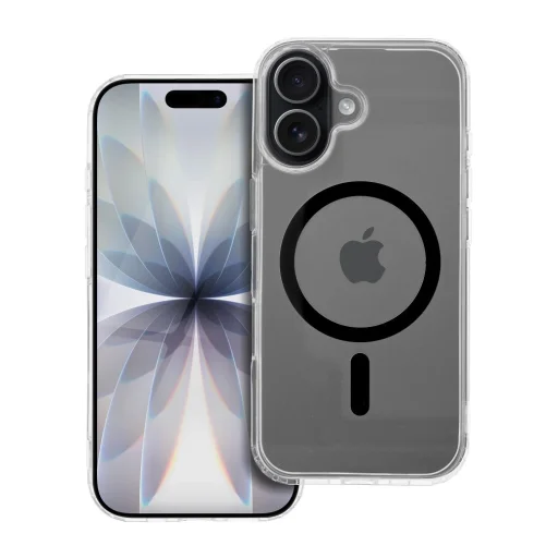  iPhone 17 Fekete Színes Gyűrűs Drop Glue Mag Tok MagSafe-kompatibilis - 5