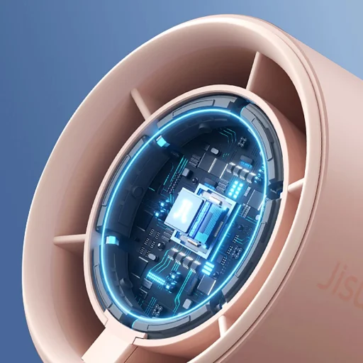 Jisulife Kézi Ventilátor Pro1 FA53 (ABS) Hordozható USB Ventilátor - Rózsaszín - 6