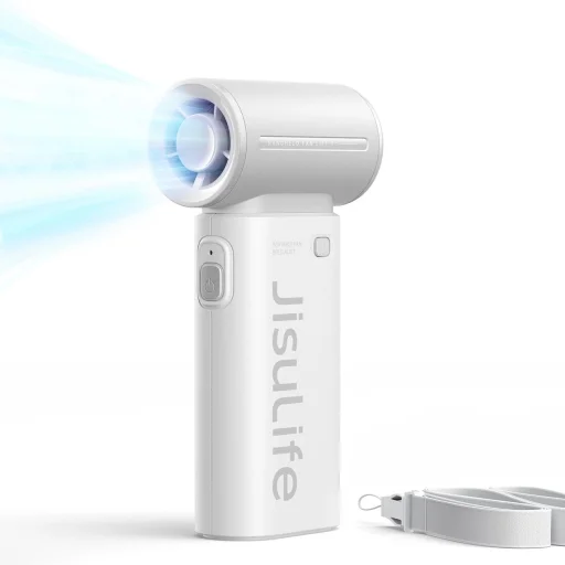 Jisulife Handheld Ventilátor Life9 5000mAh Hordozható USB Ventilátor - Szürke - 2