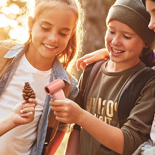 Jisulife Kézi Ventilátor Life9 5000mAh Hordozható USB Ventilátor - Rózsaszín - 10