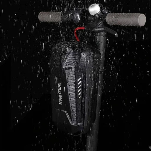 WILDMAN utazótáska kerékpárvázra cipzárral 1,2L (4 "- 7") ES10 fekete - 4