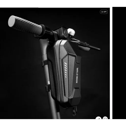 WILDMAN utazótáska kerékpárvázra cipzárral 1,2L (4 "- 7") ES10 fekete - 5