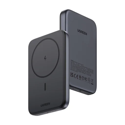 Ugreen PB763 Mágneses 10000mAh Powerbank, Qi2, USB-C, 20W (Fekete) - 3