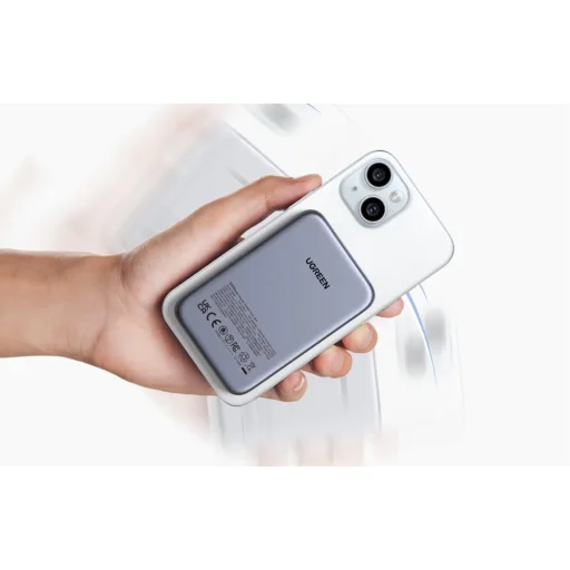 Ugreen PB763 Mágneses 10000mAh Powerbank, Qi2, USB-C, 20W (Fekete) - 8
