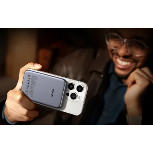 Ugreen PB763 Mágneses 10000mAh Powerbank, Qi2, USB-C, 20W (Fekete) - 10