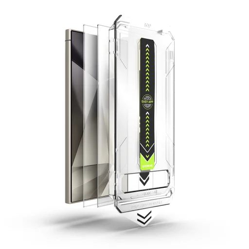 Techsuit - TitanGlass CrystalHD (2 csomag) - Samsung Galaxy S24 Ultra - Átlátszó üvegfólia - 2