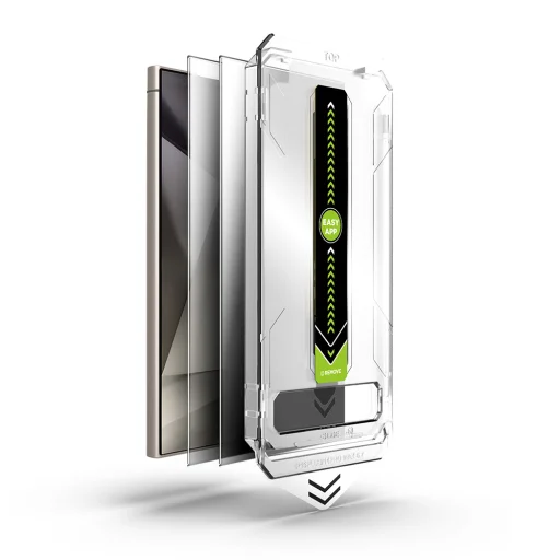 Képernyővédő - Techsuit TitanGlass CrystalHD (2 csomag) - Samsung Galaxy S24 Ultra - Adatvédelmi funkcióval. üvegfólia - 2