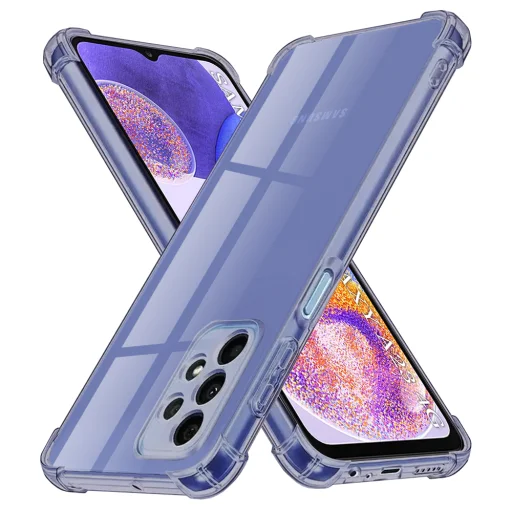 Samsung Galaxy A23 4G / A23 5G - Techsuit - Ütésálló Átlátszó Szilikon Tok - Füstfekete tok - 1