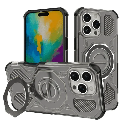 iPhone 16 Pro - Techsuit - Carbon Shield PRO - Füstfekete tok - 1