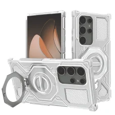 Samsung Galaxy S24 Ultra - Techsuit Carbon Shield PRO - Fehér Áttetsző tok