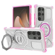 Samsung Galaxy S24 Ultra - Techsuit - Carbon Shield PRO - Rózsaszín Átlátszó tok