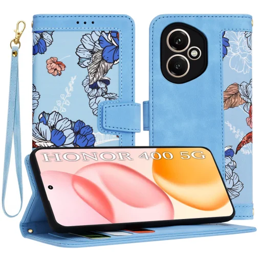 Techsuit - FlipCraft - Honor 400 - Élénk Kék (webshop termék neve) tok - 1