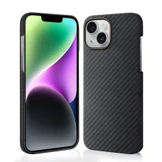 Techsuit - iPhone 14 Aramid Szálas MagSafe Tok - Fekete tok