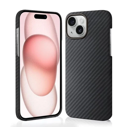 iPhone 15 Techsuit - Aramid szálas MagSafe tok - Fekete - 1