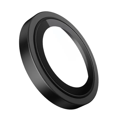  Blueo - Eredeti Fém Keret Lencsevédő (2 darabos csomag) - iPhone 16 / iPhone 16 Plus - Fekete üvegfólia - 2