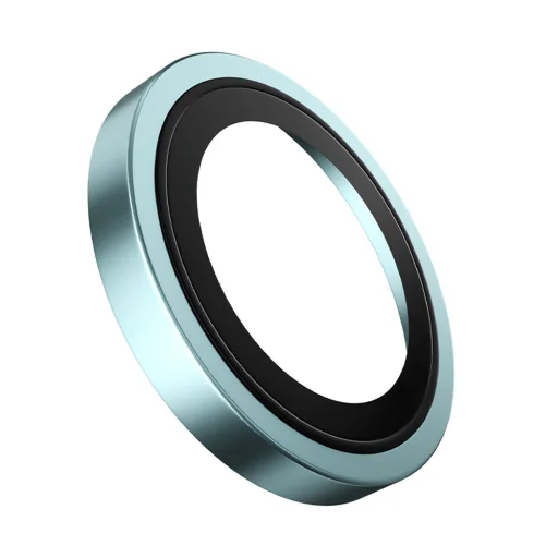  Blueo - Eredeti fémkeretes lencsevédő (2 darab) - iPhone 16 / iPhone 16 Plus - Zöld üvegfólia - 3