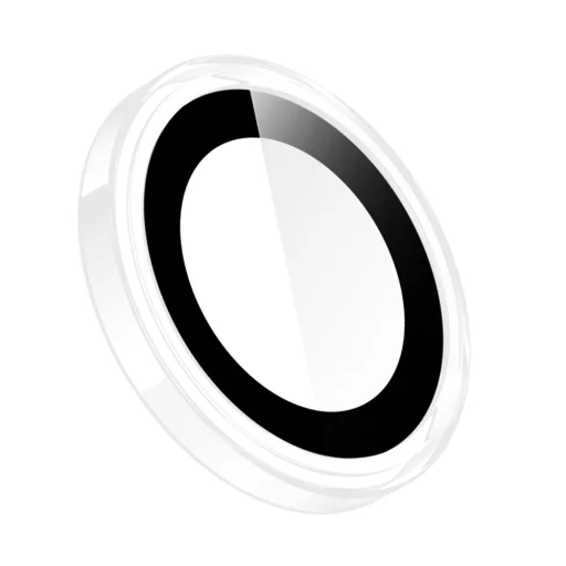 Blueo - Eredeti Fém Keret Lencsevédő (2 darab) - iPhone 15 / iPhone 15 Plus - Átlátszó üvegfólia - 2