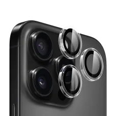  Blueo - Eredeti Fémkeretes Lencsevédő (3 darab) - iPhone 16 Pro / iPhone 16 Pro Max - Átlátszó üvegfólia