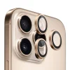  Blueo - Eredeti Fémkeretes Lencsevédő (3 darab) - iPhone 16 Pro / iPhone 16 Pro Max - Arany Titán üvegfólia