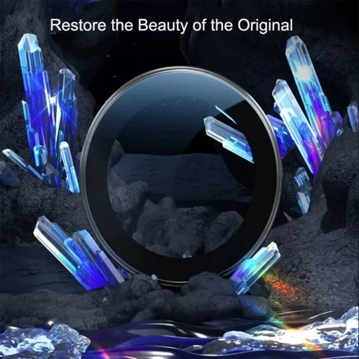  Blueo - Eredeti Zafír Kristály Lencse Üveg (3 darabos) - iPhone 16 Pro / iPhone 16 Pro Max - Színes üvegfólia - 5