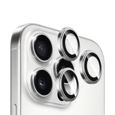 Blueo - Eredeti Zafír Kristály Lencse Üveg (3 darab) - iPhone 14 Pro / iPhone 14 Pro Max - Ezüst