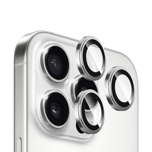 Blueo - Eredeti Zafír Kristály Lencse Üveg (3 darab) - iPhone 14 Pro / iPhone 14 Pro Max - Ezüst - 1