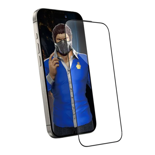  Blueo - Por elleni HD üveg - iPhone 16 Pro Max - Fekete üvegfólia - 2