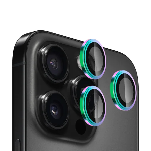  Blueo - Eredeti Zafír Kristály Lencse Üveg (3 darabos) - iPhone 16 Pro / iPhone 16 Pro Max - Színes üvegfólia - 1