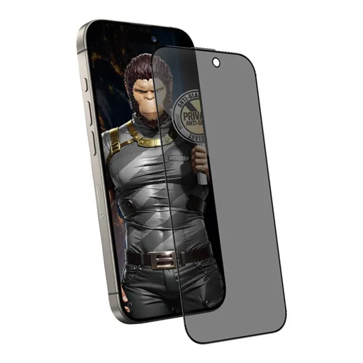 iPhone 14 Pro Max - Blueo Anti-Peep üveg - Matt fekete - 2