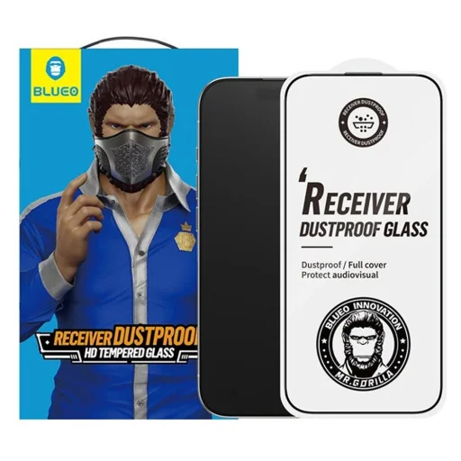  Blueo - Porálló HD Üveg - iPhone 16 Pro - Fekete üvegfólia - 1