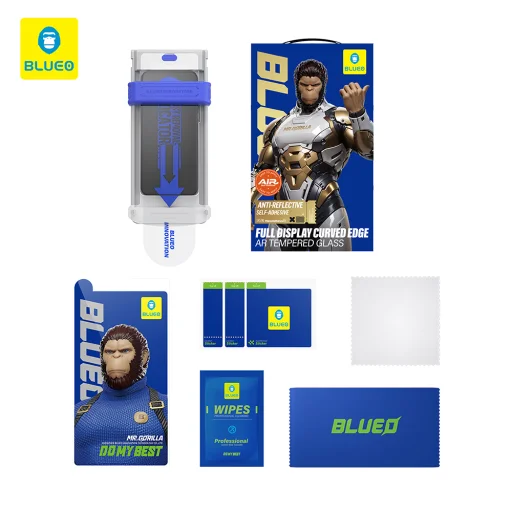  Blueo - 3D AR Teljes Ragasztós Üveg Alkalmazó Proval - iPhone 16 Pro Max - Fekete üvegfólia - 3