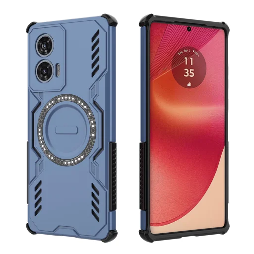 Motorolára való Edge 50 Fusion Techsuit - ArmorMag Tok - Kék tok - 2