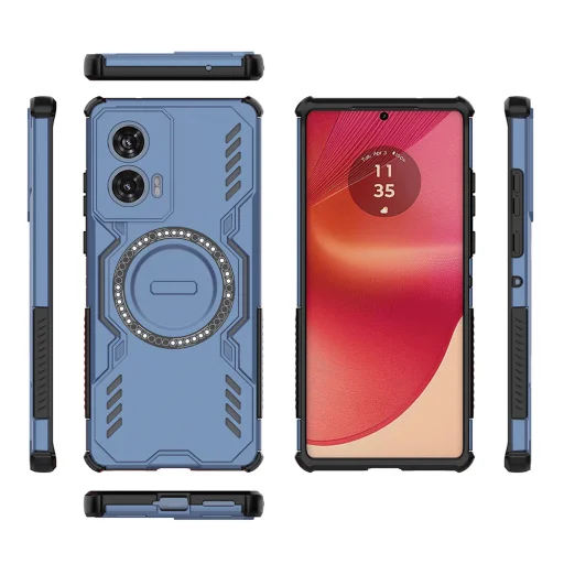 Motorolára való Edge 50 Fusion Techsuit - ArmorMag Tok - Kék tok - 4