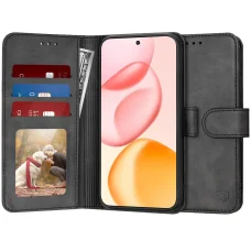 Honor 400 Techsuit - Napló Füzet fliptok - Fekete tok