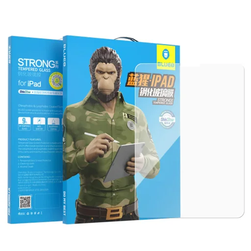 Blueo - HD edzett üveg applikátorral - iPad Pro 11 (2024) - Átlátszó üvegfólia - 1