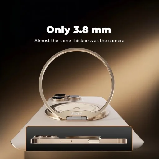 Blueo - Vékony Mágneses Gyűrűtartó - Arany - 4