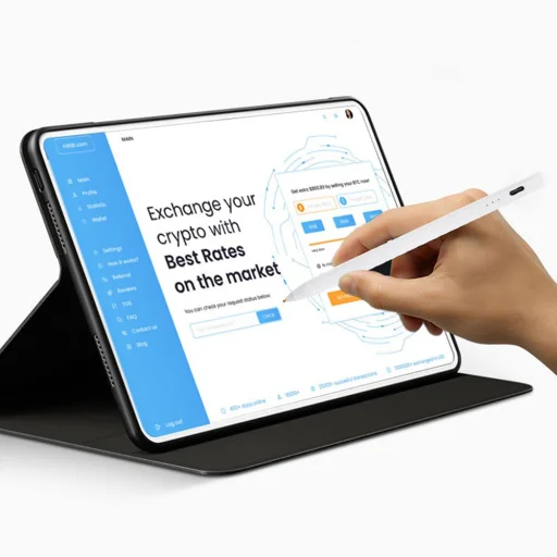  Techsuit - Stylus Toll (S3) - telefonokhoz és tabletekhez, univerzális, aktív, Type-C, gyors töltés, 130mAh - Fehér - 5
