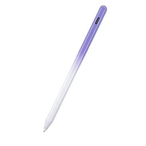 Stylus toll (S3) telefonokhoz és táblagépekhez, univerzális, aktív, Type-C, gyors töltés, 130mAh - Lila - Techsuit. - 1